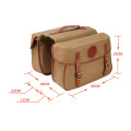 Tourbon 2018 newest design water resistant canvas messenger bike pannier bag